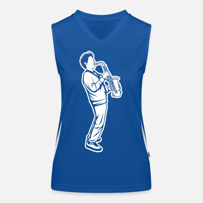 Saxophon Kind Funktionelles Kontrast-Tank Top für Frauen