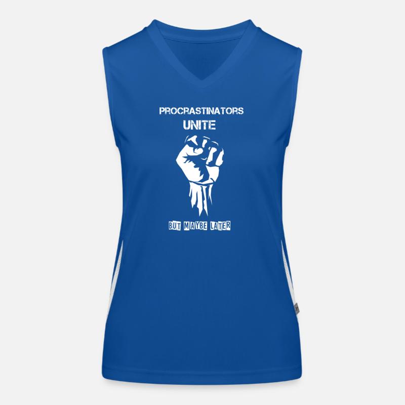Procrastinators Unite Funktionelles Kontrast-Tank Top für Frauen