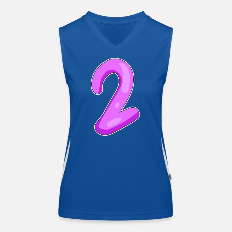 Two - 2 - Number Number Women's Functional Contrast Tank Top