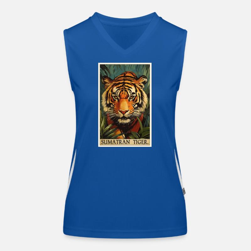 Tigre de Sumatra Débardeur respirant contrasté Femme