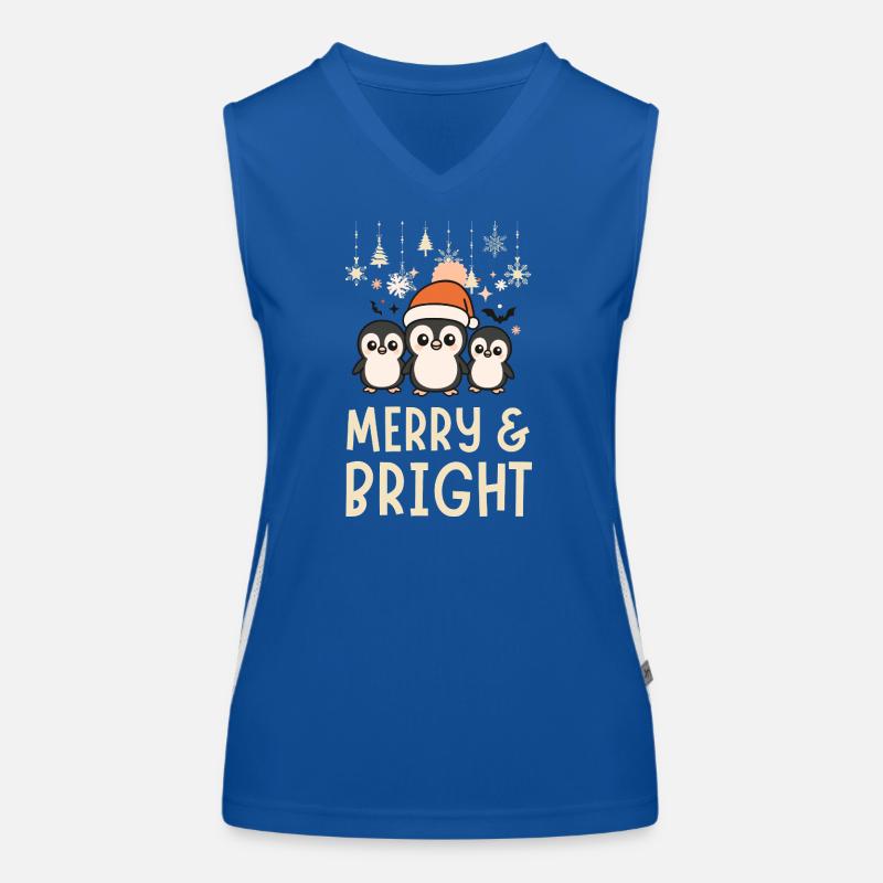 Niedliches und helles Pinguinmuster Funktionelles Kontrast-Tank Top für Frauen