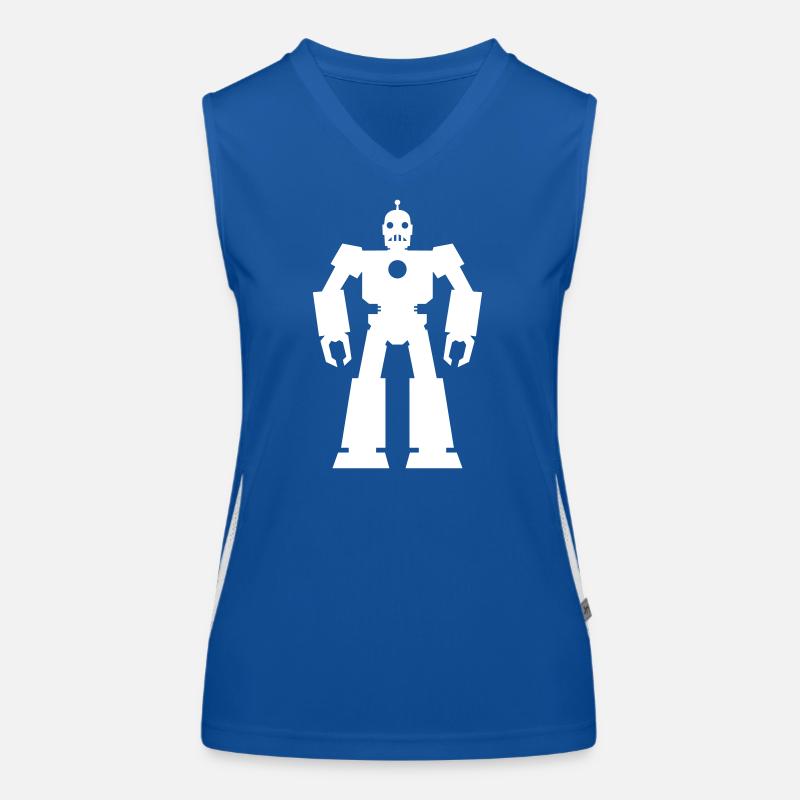 Roboter – KI Technik Sci-Fi Nerd Design Funktionelles Kontrast-Tank Top für Frauen
