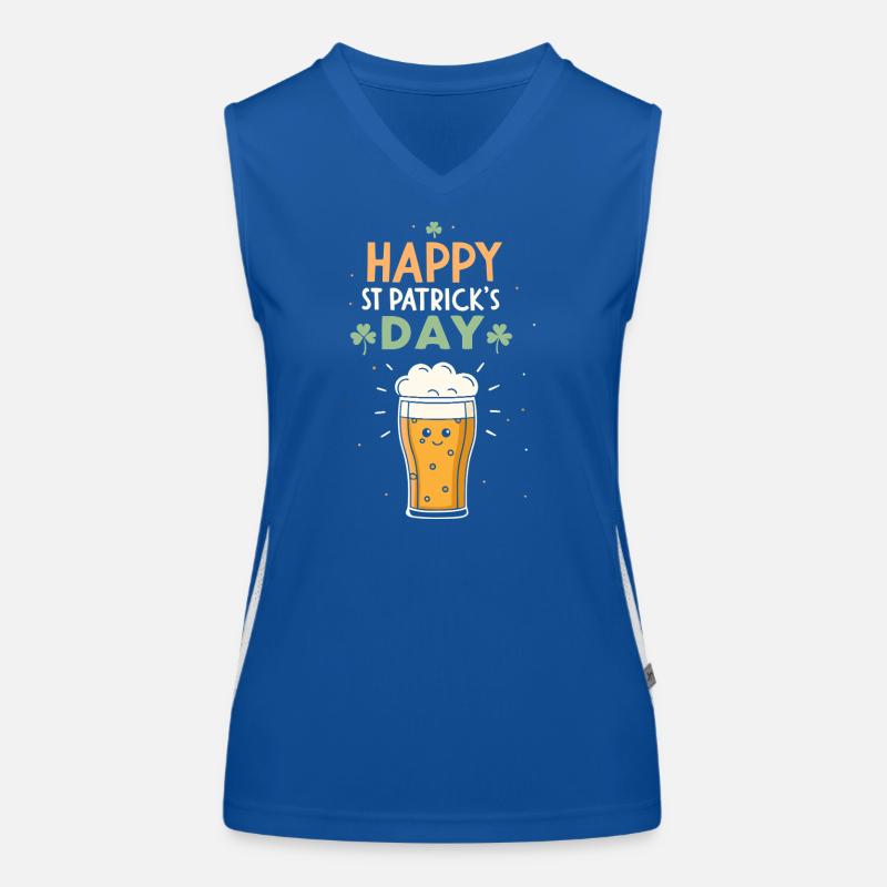 Pinte joyeuse Saint-Patrick Débardeur respirant contrasté Femme