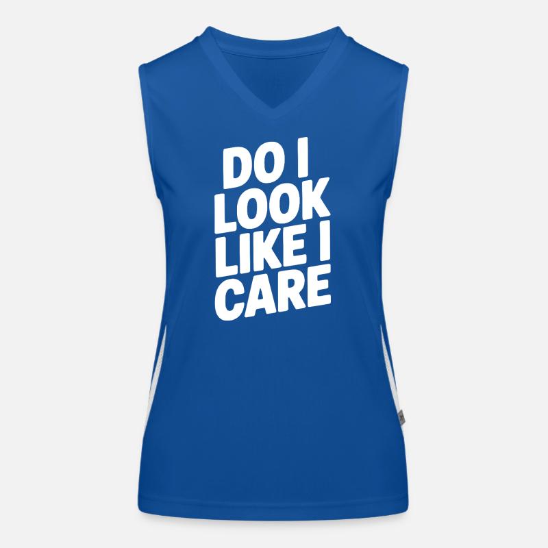 Do I Look Like I Care Women's Functional Contrast Tank Top
