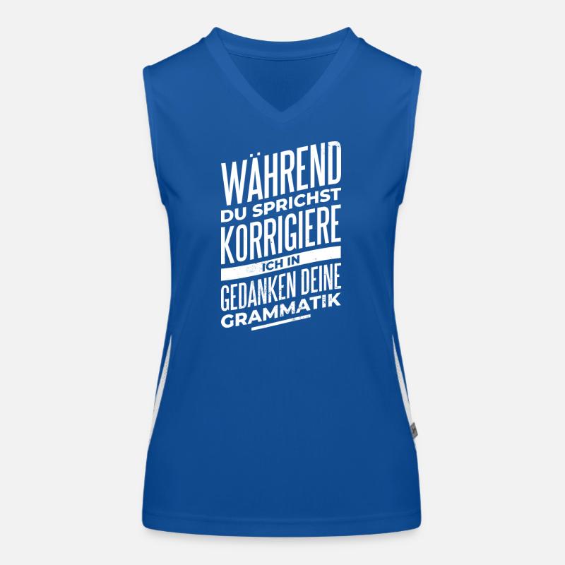 Grammatik Profi Funktionelles Kontrast-Tank Top für Frauen