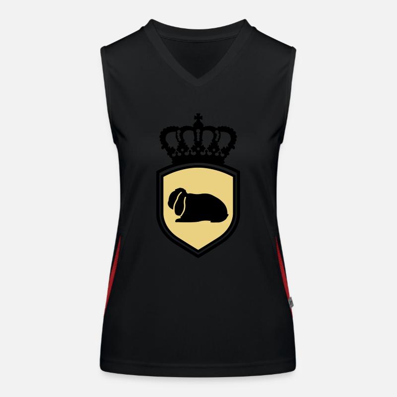 NHD emblem Dwarf Lop rabbit coat of arms crown Women's Functional Contrast Tank Top