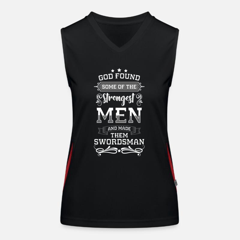 Sword Saber Fight Women's Functional Contrast Tank Top