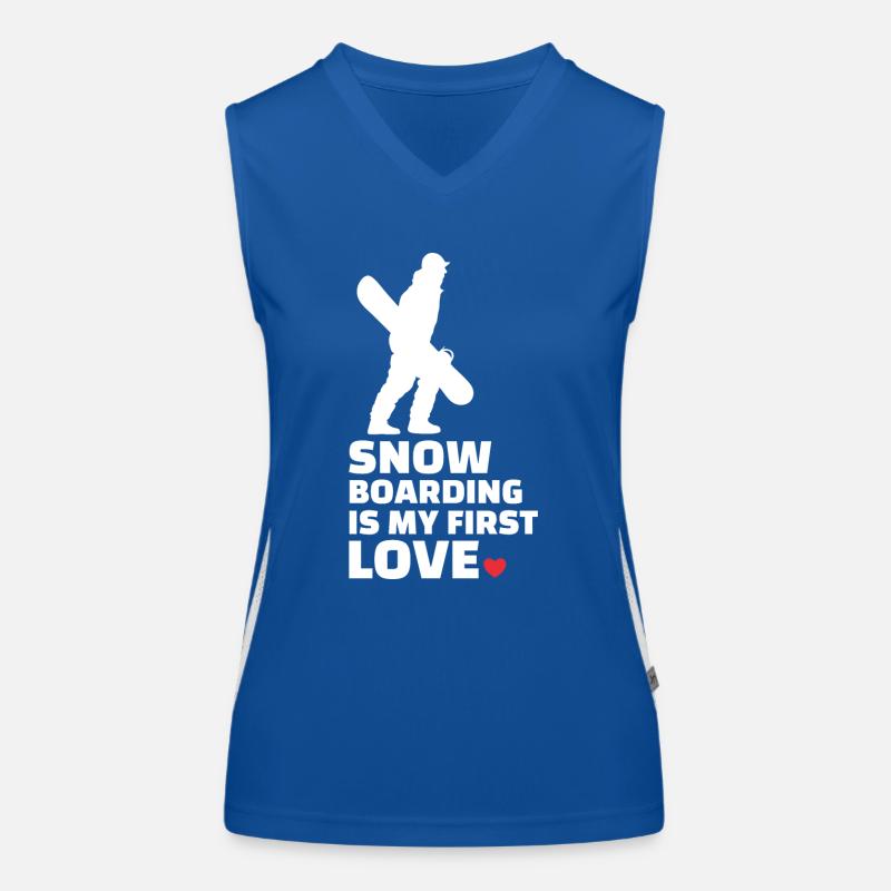 J’adore le snowboard Snowboard élégant Débardeur respirant contrasté Femme