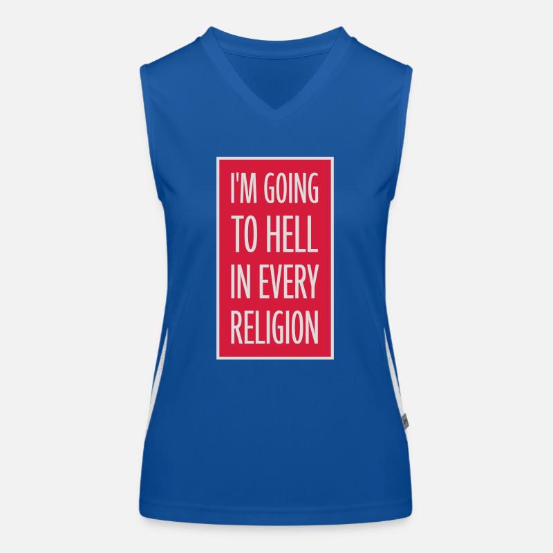 in going to hell Women's Functional Contrast Tank Top