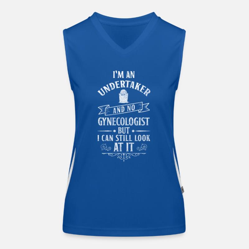 Undertaker work mortician mourning Women's Functional Contrast Tank Top