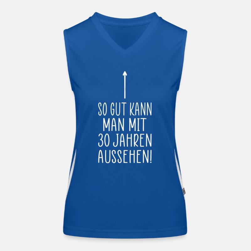 30. Geburtstag Geschenk Spruch Funktionelles Kontrast-Tank Top für Frauen