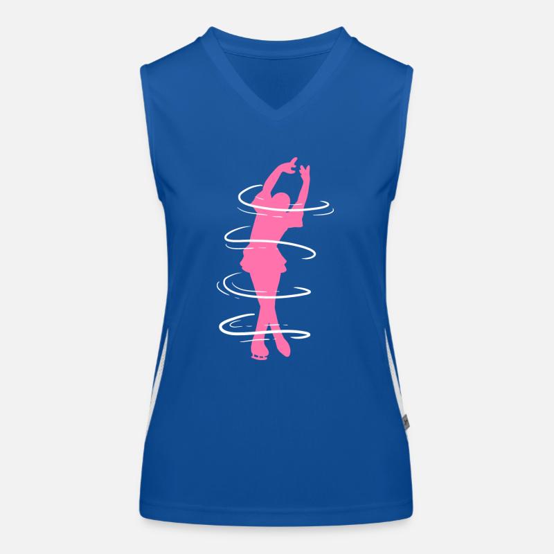 Schlittschuh Schlittschuhlaufen Eislauf Funktionelles Kontrast-Tank Top für Frauen