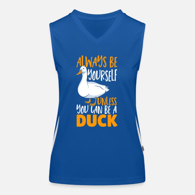 Sei immer du selbst ausser du kannst eine Ente Funktionelles Kontrast-Tank Top für Frauen