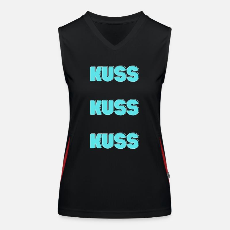 kuss Funktionelles Kontrast-Tank Top für Frauen