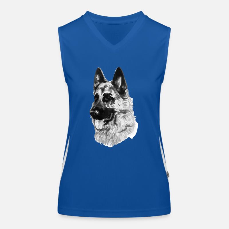 Schäferhund Funktionelles Kontrast-Tank Top für Frauen