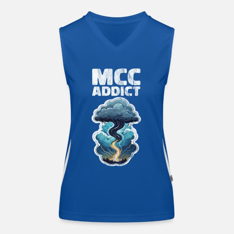 Storm Chaser Extreme Weather Severe Weather MCC ADDICT Women's Functional Contrast Tank Top