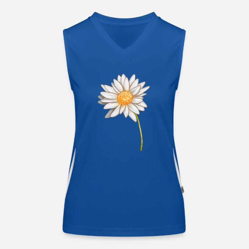 Gänseblümchen Funktionelles Kontrast-Tank Top für Frauen