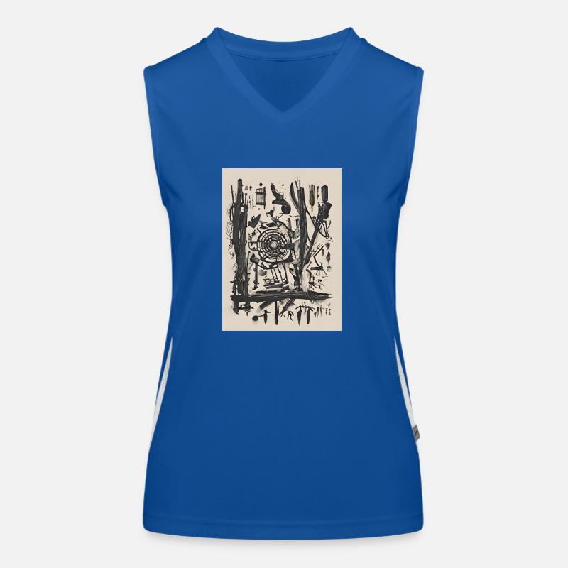 easy art Funktionelles Kontrast-Tank Top für Frauen