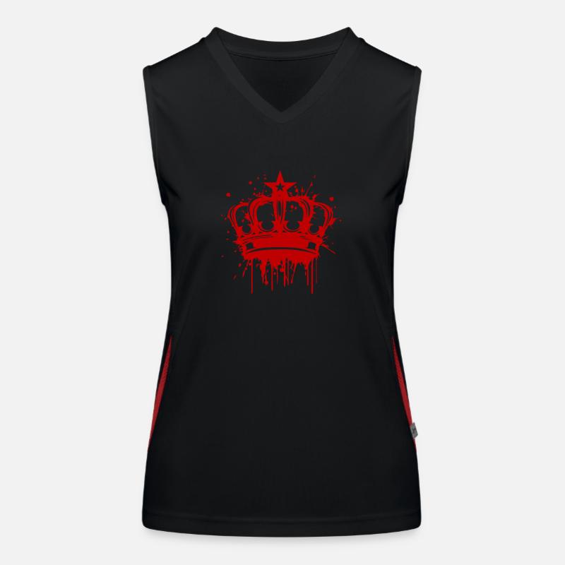 Krone Symbol Design Funktionelles Kontrast-Tank Top für Frauen