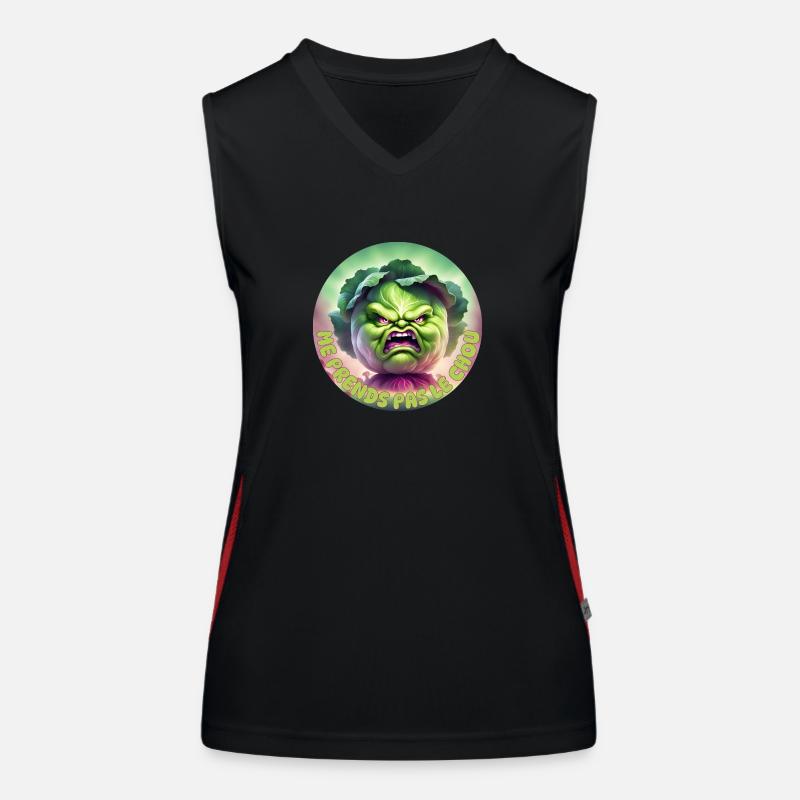 Don't take the cabbage away from me - Women's Functional Contrast Tank Top - black/red