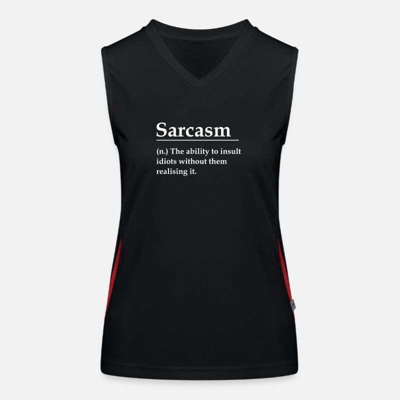 Sarcasm Women's Functional Contrast Tank Top
