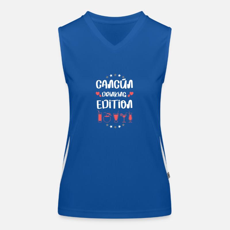 Cancun Drinking Team Funktionelles Kontrast-Tank Top für Frauen