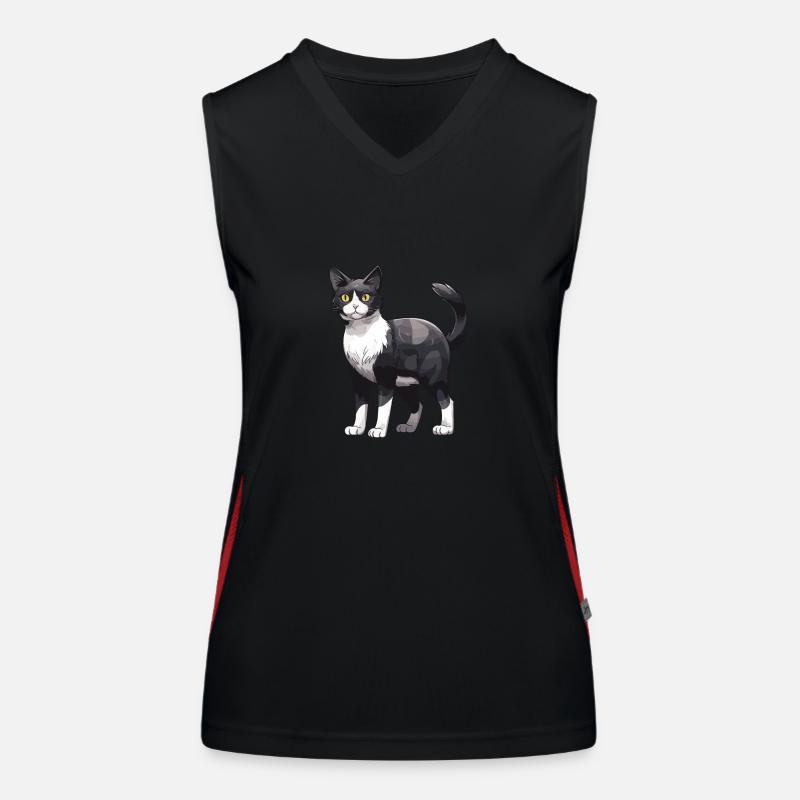 Katze Tier Funktionelles Kontrast-Tank Top für Frauen