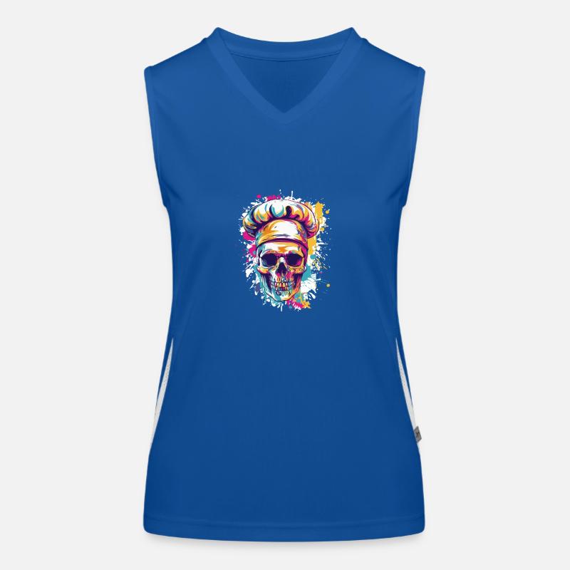 Chef Chef Skull Women's Functional Contrast Tank Top