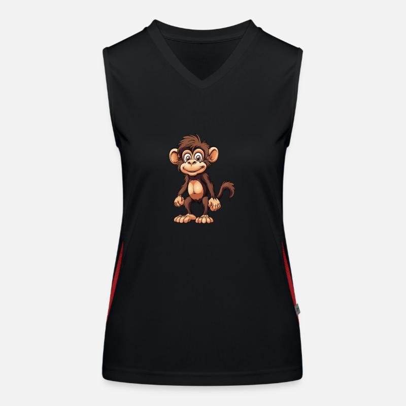 Affe Tier Funktionelles Kontrast-Tank Top für Frauen