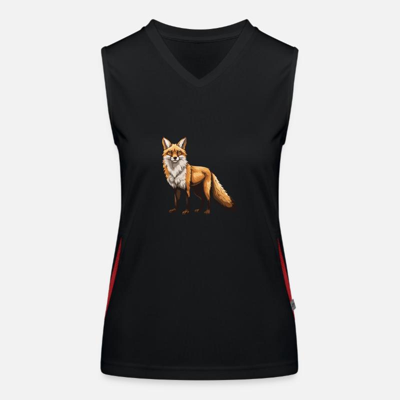 Fuchs Tier Funktionelles Kontrast-Tank Top für Frauen