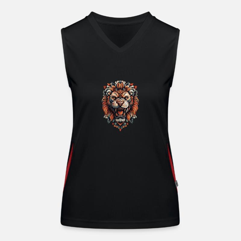 Löwe Funktionelles Kontrast-Tank Top für Frauen