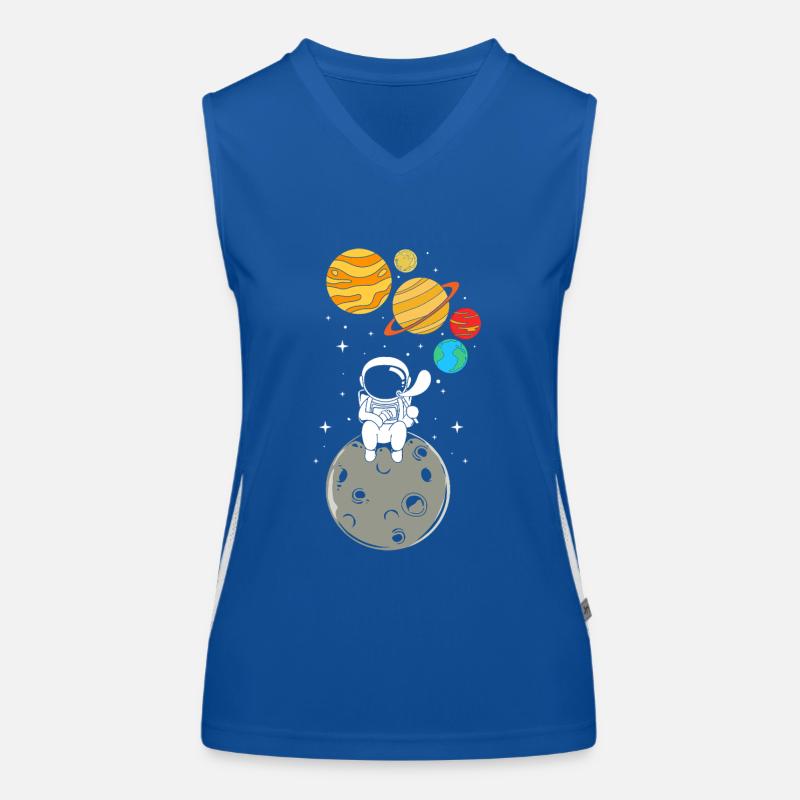 Weltall Raumfahrt Outer Space Universum Planeten Funktionelles Kontrast-Tank Top für Frauen