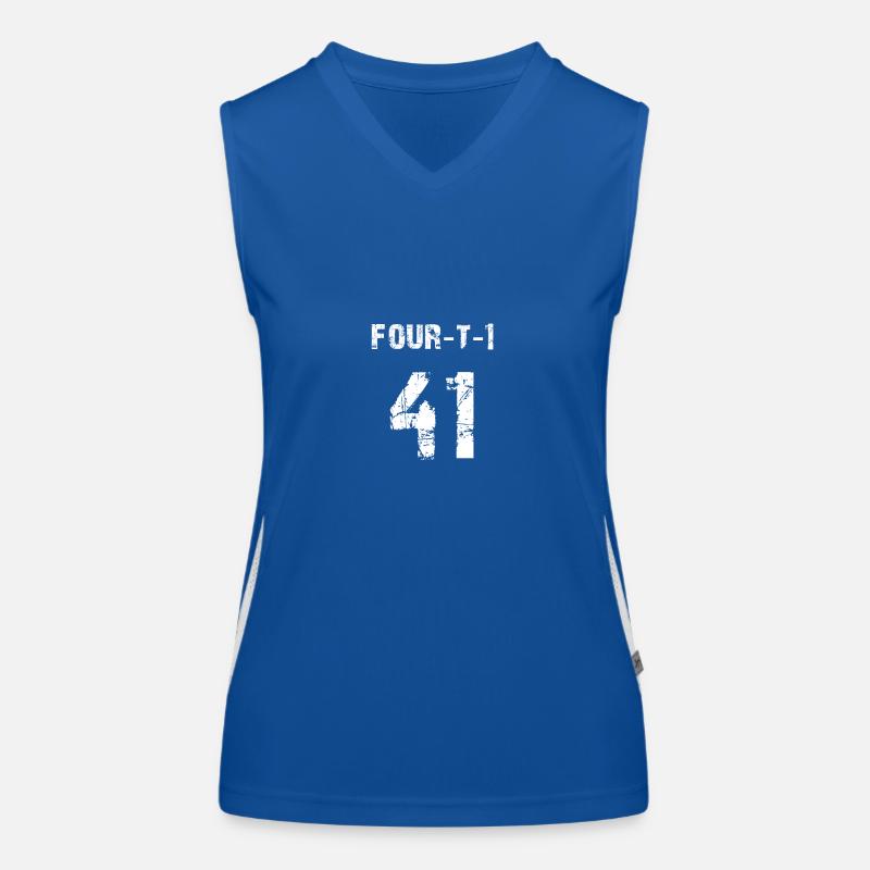 41 Sport Fan oder 41. Geburtstag Trikot Geschenk Funktionelles Kontrast-Tank Top für Frauen