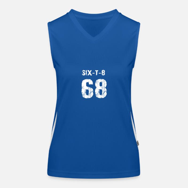 68 Sport Fan oder 68. Geburtstag Trikot 1968 Funktionelles Kontrast-Tank Top für Frauen