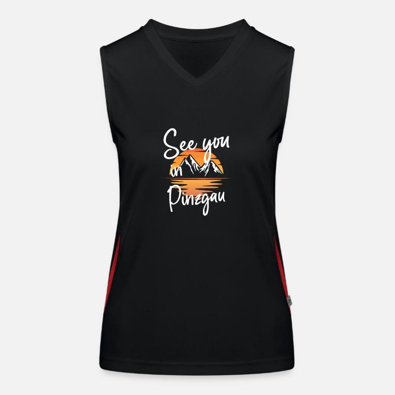 Pinzgau Skiing Mountain Snowboarding Austria Women's Functional Contrast Tank Top