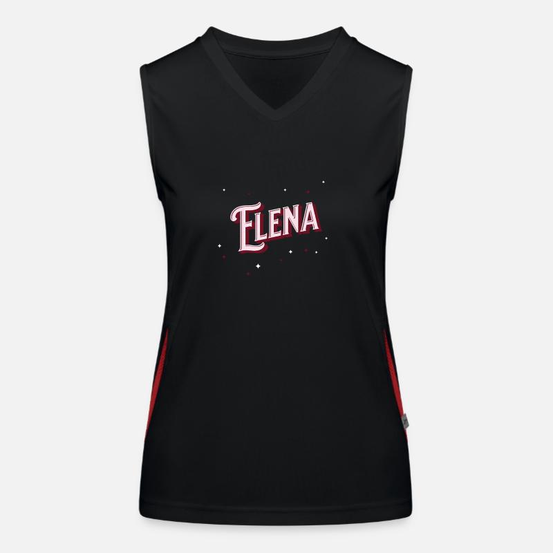 Elena name personalized Women's Functional Contrast Tank Top
