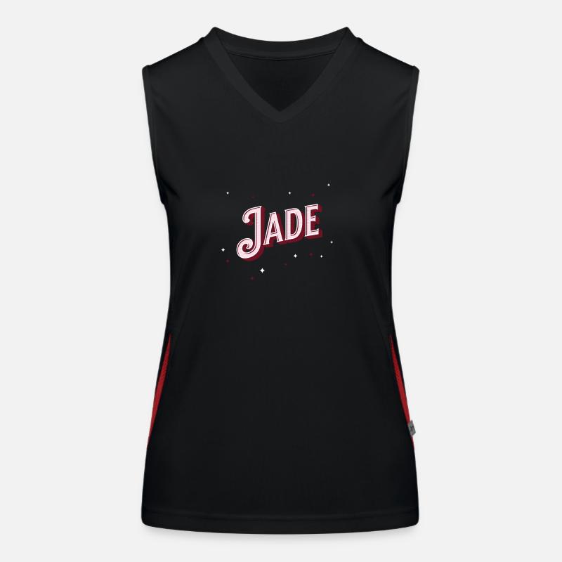 Jade names personalized Women's Functional Contrast Tank Top
