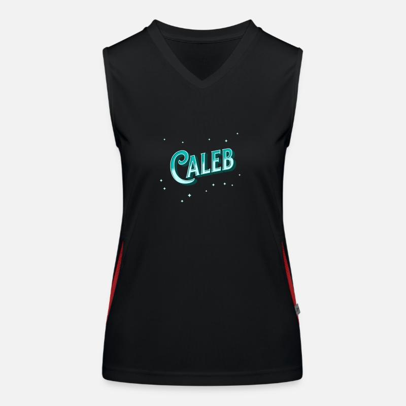 Caleb name personalized Women's Functional Contrast Tank Top