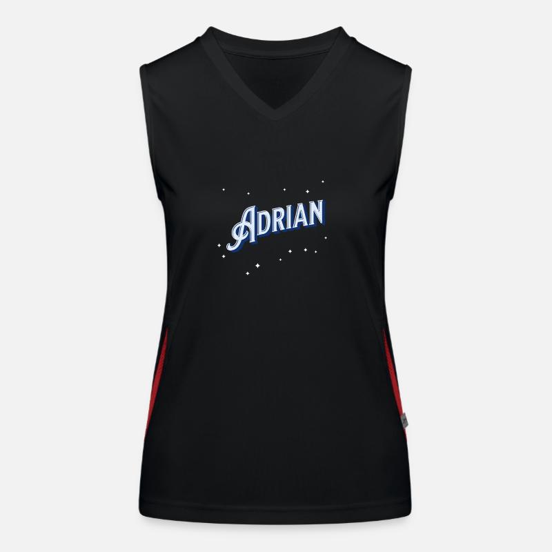 Adrian name personalized Women's Functional Contrast Tank Top