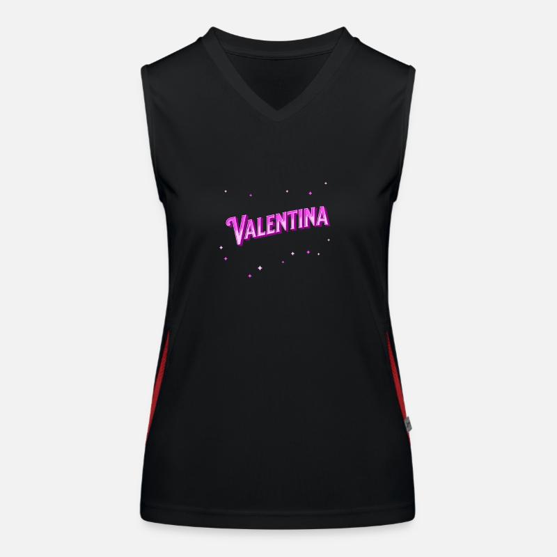 Valentina's name personalized Women's Functional Contrast Tank Top