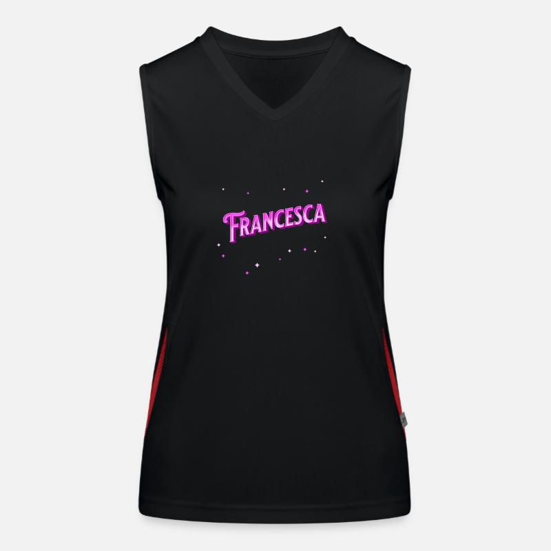Francesca name personalized Women's Functional Contrast Tank Top