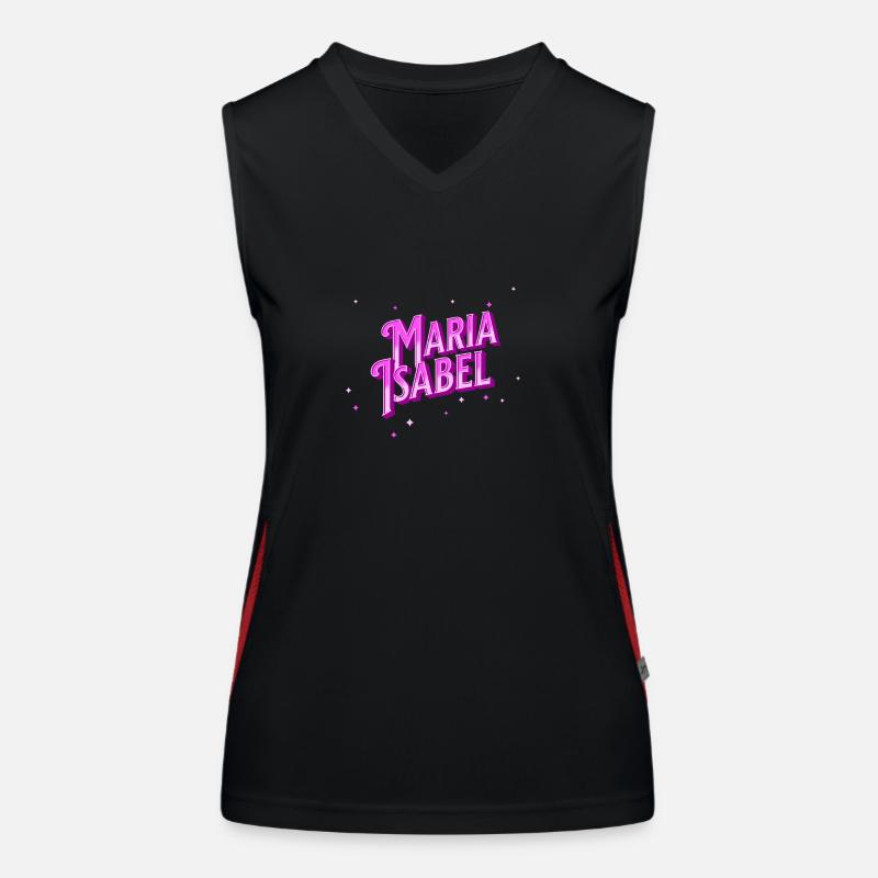 Maria Isabel name personalized Women's Functional Contrast Tank Top