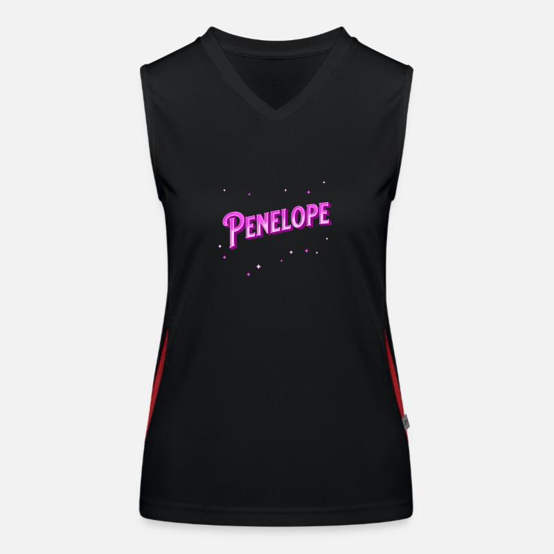 Penelope name personalized Women's Functional Contrast Tank Top