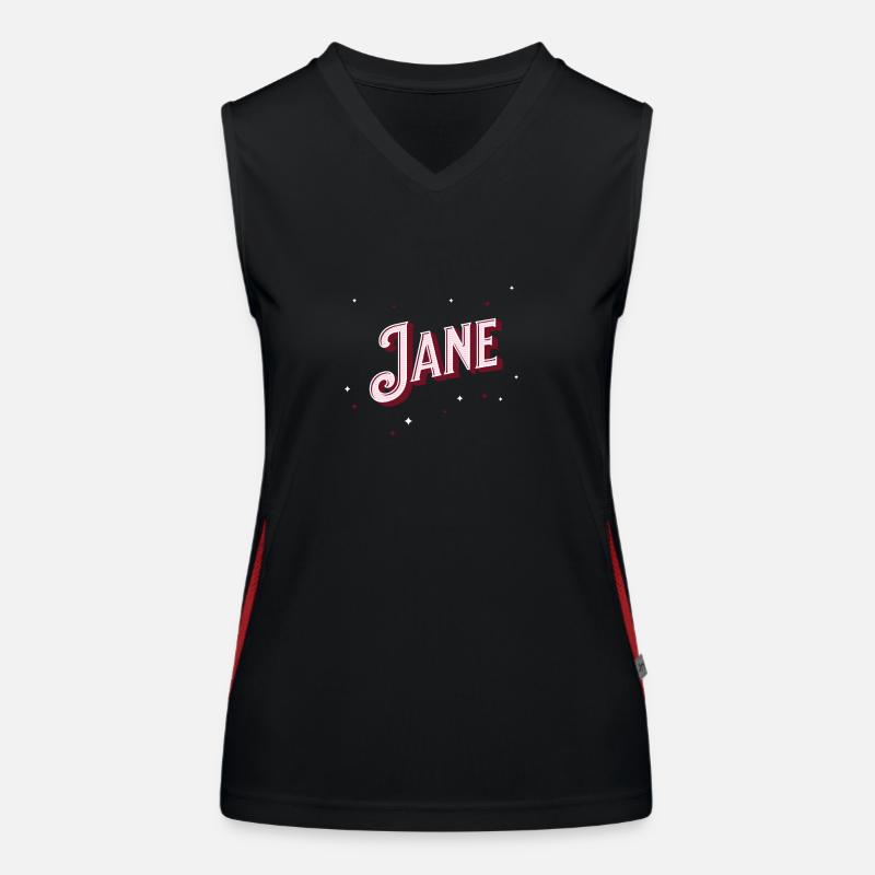 Jane name personalized Women's Functional Contrast Tank Top