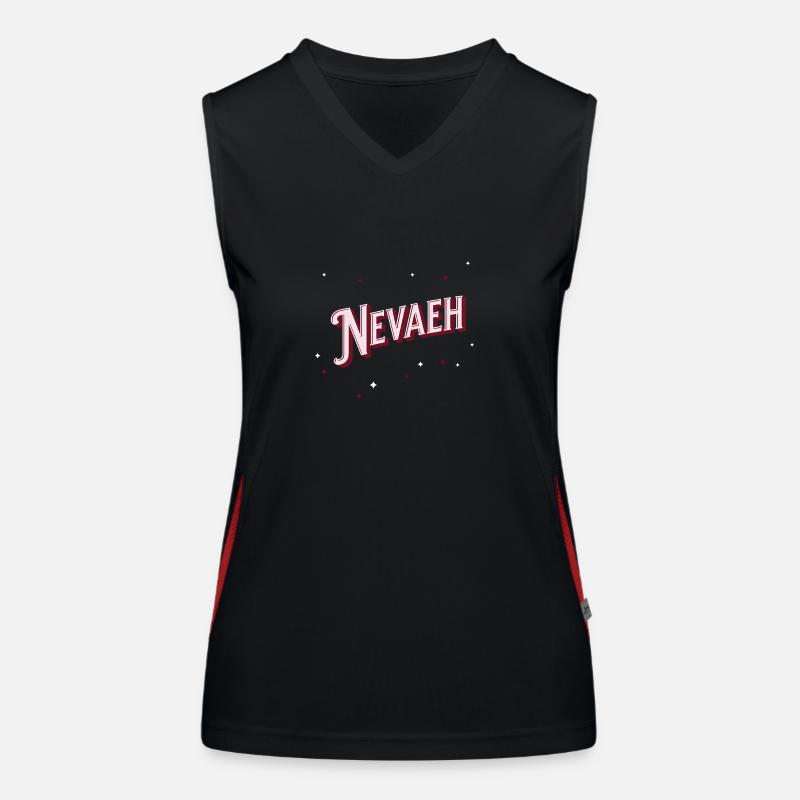 Nevaeh name personalized Women's Functional Contrast Tank Top