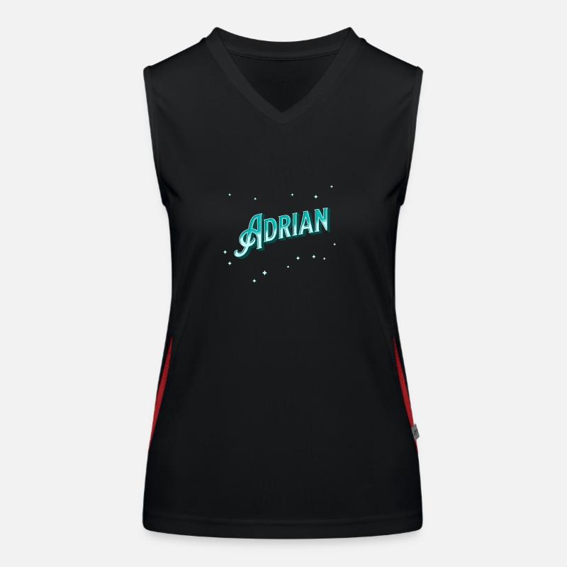 Adrian name personalized Women's Functional Contrast Tank Top