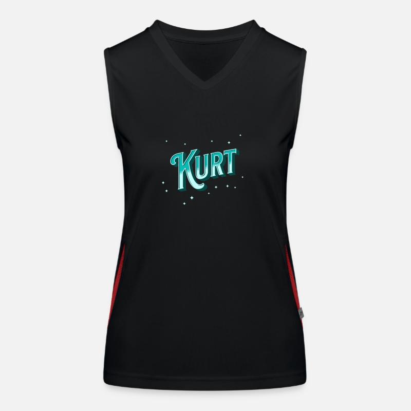 Kurt name personalized Women's Functional Contrast Tank Top