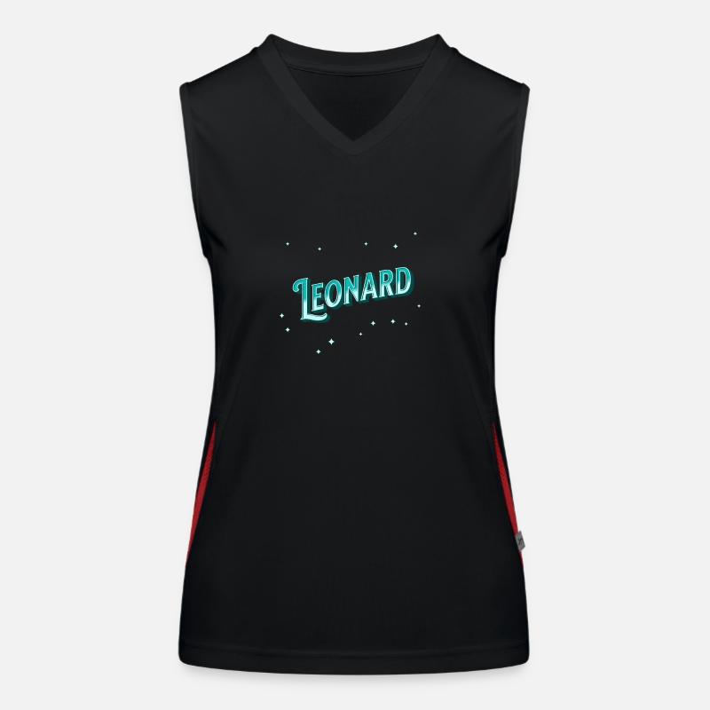 Leonard name personalized Women's Functional Contrast Tank Top