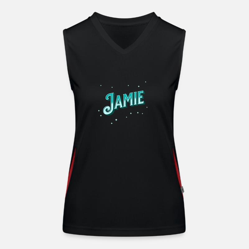 Jamie's name personalized Women's Functional Contrast Tank Top