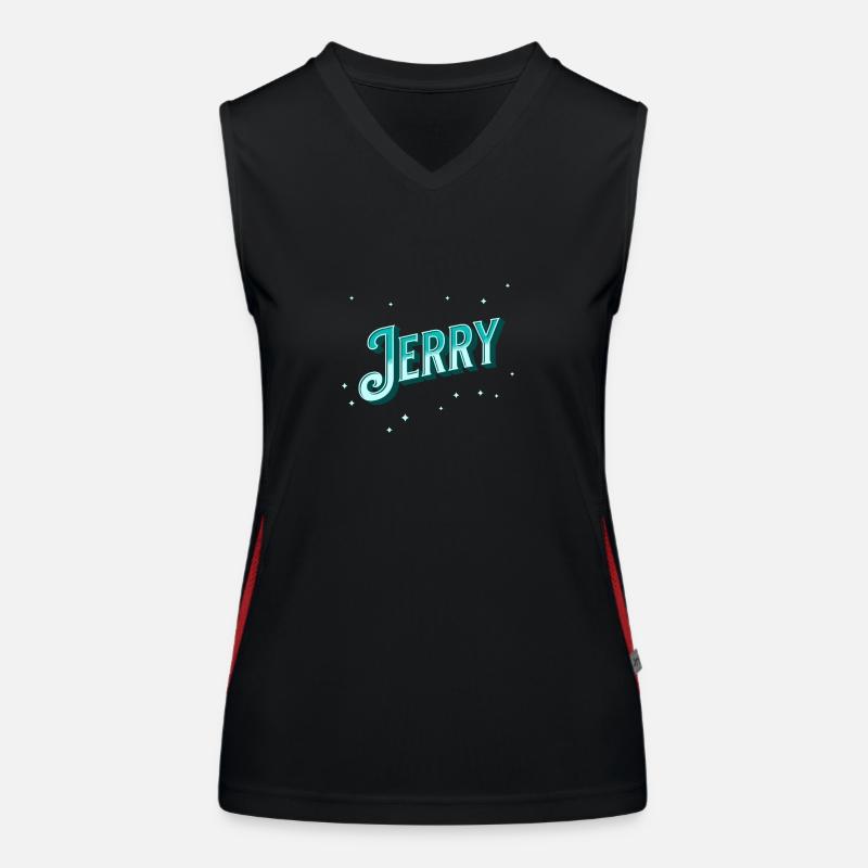 Jerry name personalized Women's Functional Contrast Tank Top